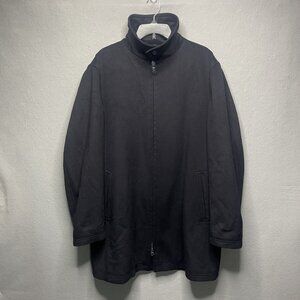 Black Italian Hathaway Platinum Wool & Cashmere A-Line Men's Coat XL